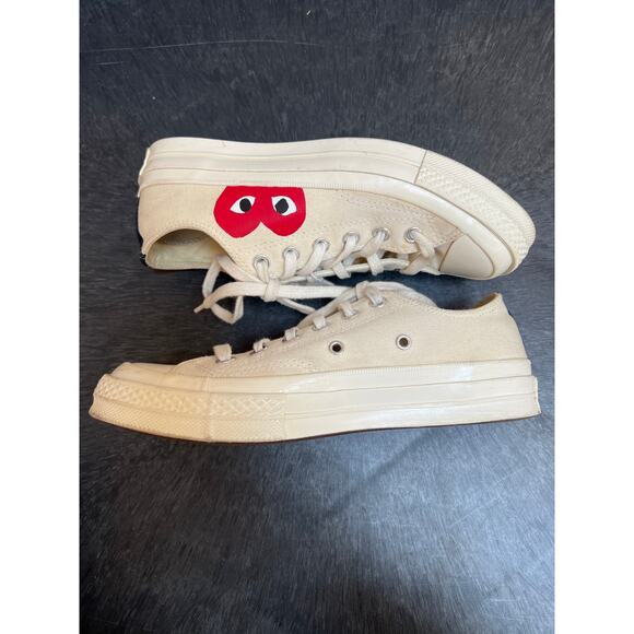 Converse Comme Des Garcons PLAY Chuck Taylor 70 Low Top Sneaker White W 7 M 5 - Picture 4 of 8